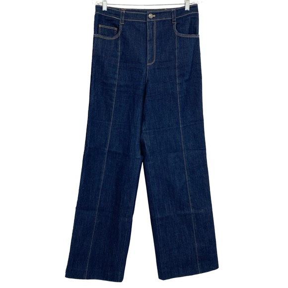 Cinq a Sept Francine Jeans Wide Leg High Waisted Dark Wash